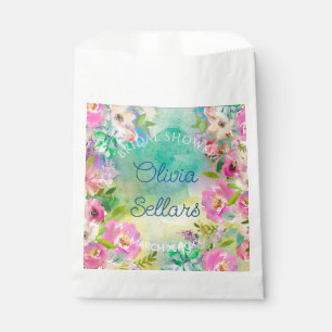 Bright Floral Profusion Bridal Shower Favour Bags
