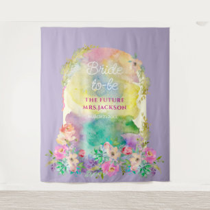 Bright Floral Profusion Bridal Shower Tapestry