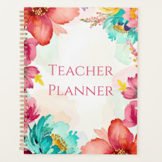 Bright Floral Teacher Planner