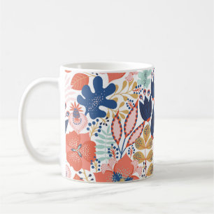 Bright floral vintage: Scandinavian style. Coffee Mug