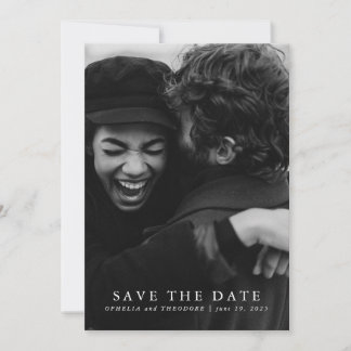 Bright Floral Watercolor Botanical Wedding Photo Save The Date