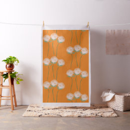 Bright Floral Watercolor Roses Pattern Fabric