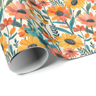 Bright Floral Wrapping Paper