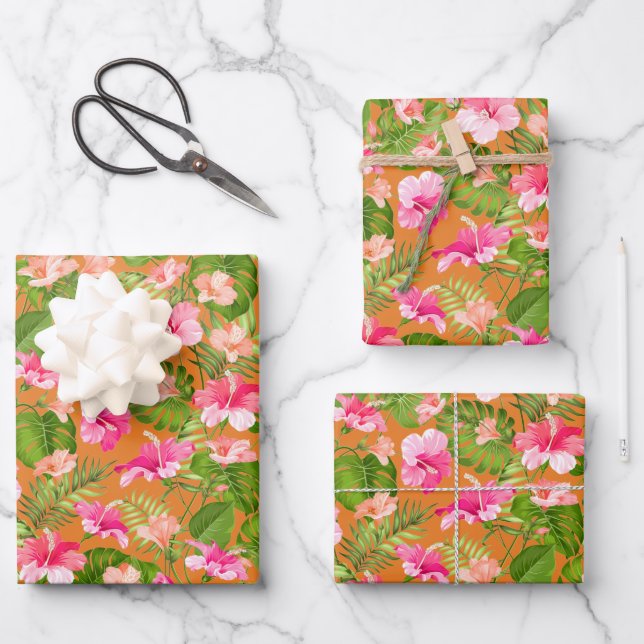 Bright Floral  Wrapping Paper Sheet (Front)