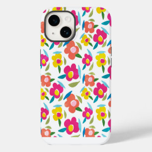 Bright Florals on White iPhone 14 Case