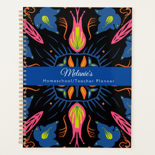 Bright Florals Teacher School Homeschool  Planner (Front)