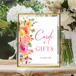 Bright Flower Citrus Slice Bridal Cards and Gifts Poster<br><div class="desc">For further customisation,  please click the "Personalise this template",  then "Edit using Design Tool". Stylish editable easy to use wedding templates,  more items available in the store (invitations,  rsvp,  thank you cards,  stationery & decor). If you need help or matching items,  please contact me.</div>