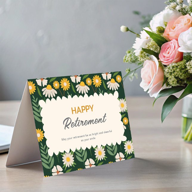 Bright Flower Employee Staff Happy Retirement Card (Bright Flower Employee Staff Happy Retirement Card)