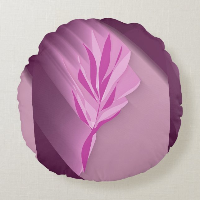 Bright flower. round cushion (Front)