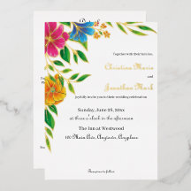 Bright Flower Spring Summer Wedding QR code