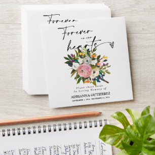 Bright Flowers Boho Seed Packet Memorial Funeral Envelope
