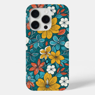 Bright Flowers, Dark Background iPhone 15 Pro Case
