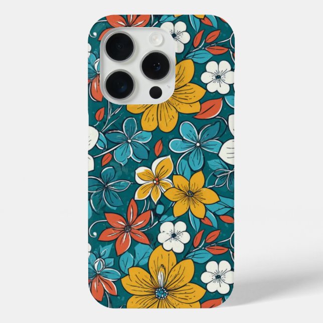 Bright Flowers, Dark Background Case-Mate iPhone Case (Back)