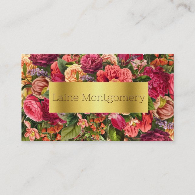 Bright Flowers Floral Business Card (Front)
