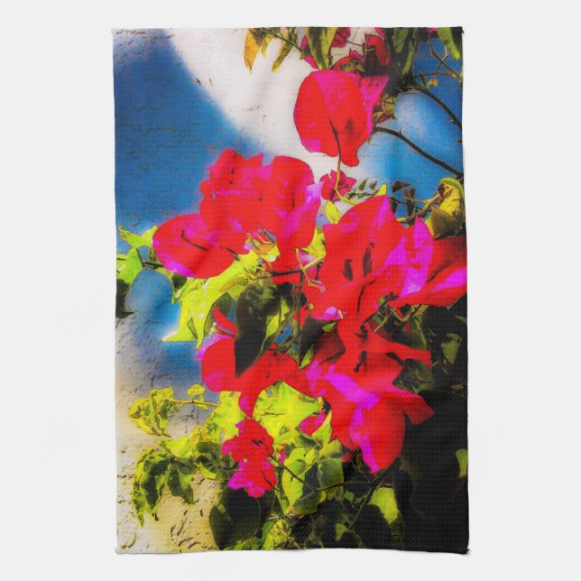 Bright Flowers Kitchen Towel (Vertical)