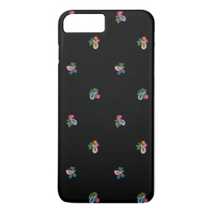 Bright Flowers, Leaves and Paisleys Black iPhone 8 Plus/7 Plus Case