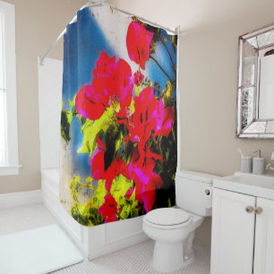 Bright Flowers Shower Curtain