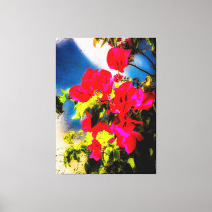 Bright Flowers Stretched Canvas Print