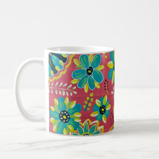 Bright Flowers Summer Mug (Left)