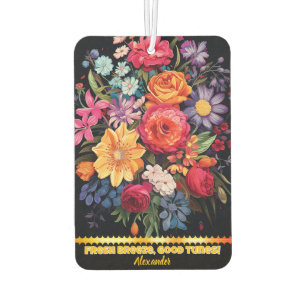 Bright flowers to freshen the air car air freshener