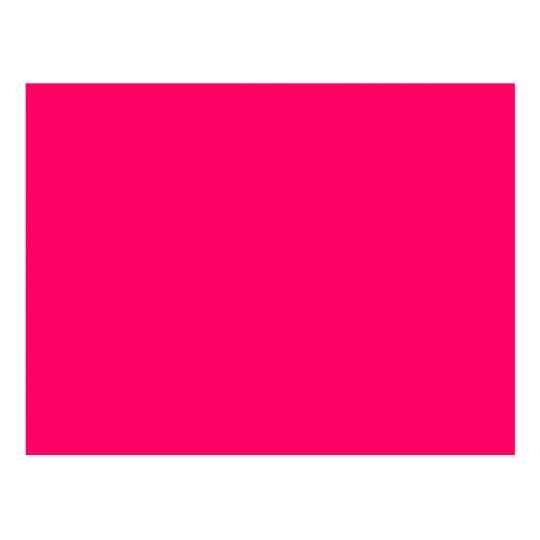 Bright Fluorescent Hot Pink Neon Postcard