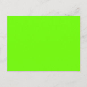 Bright Fluorescent Neon Green Postcard