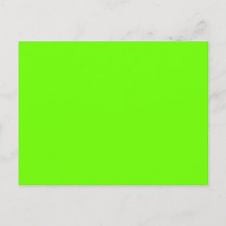 Bright Fluorescent Neon Green Postcard