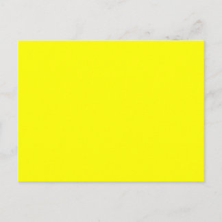 Bright Fluorescent Neon Yellow Postcard