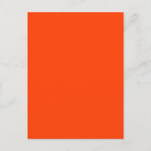 Bright Fluorescent Orange Neon Postcard