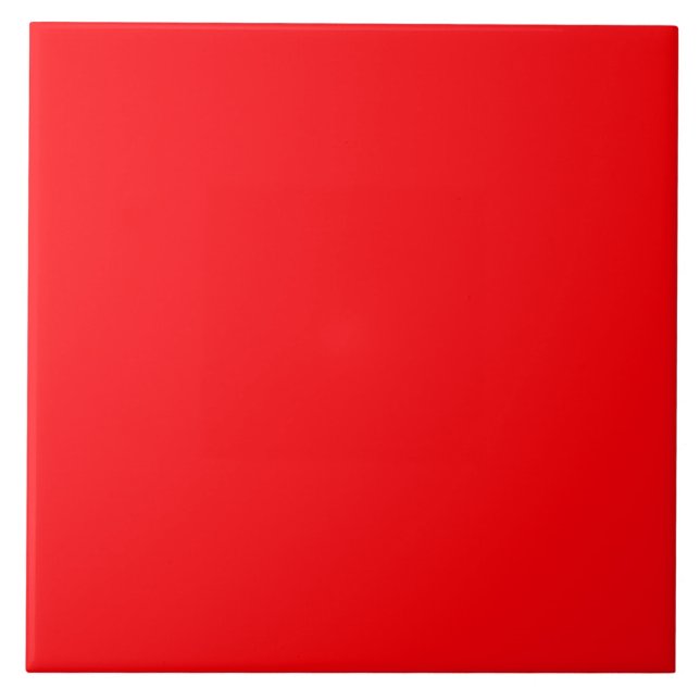 Bright Fluorescent Red Neon Tile (Front)
