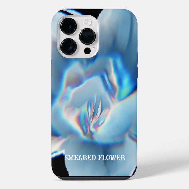 BRIGHT FLUORESCENT SMEARED FLOWER iPhone CASE (Back)