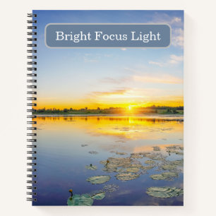 Bright Focus Light Lily Pad Sunrise Notebook