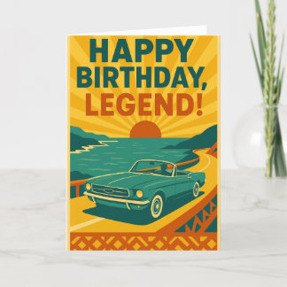 bright folded birthday card