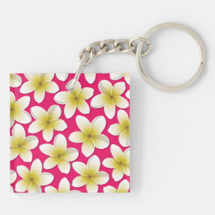 Bright Frangipani/ Plumeria flowers Key Ring