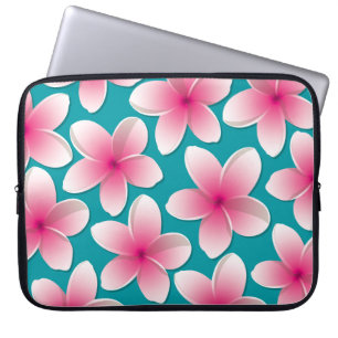 Bright Frangipani/ Plumeria flowers Laptop Sleeve