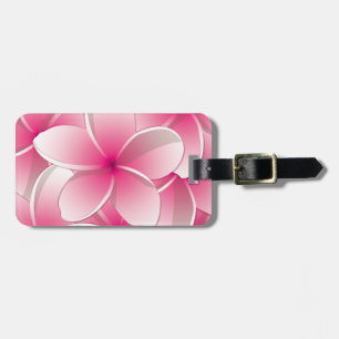Bright Frangipani/ Plumeria flowers Luggage Tag