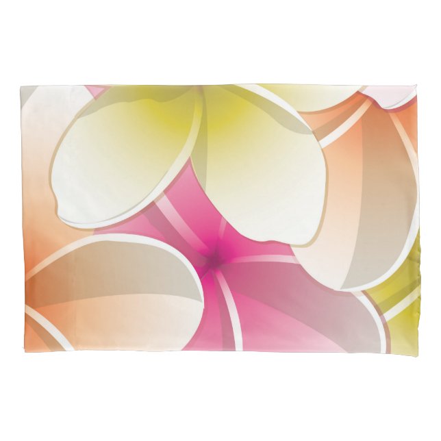Bright Frangipani/ Plumeria flowers Pillowcase (Front)