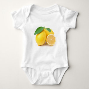 Bright & Fresh Yellow Lemons Baby Bodysuit
