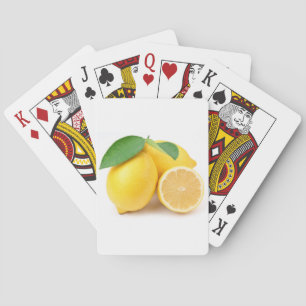 Bright & Fresh Yellow Lemons Playing Cards