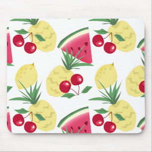 Bright fruits and berries on white. mouse mat