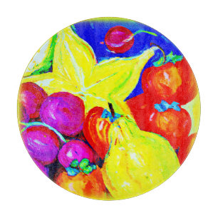 Bright Fruits and Stellar Skies. Buy Now Cutting Board