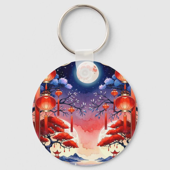 Bright Full Moon Key Ring (Front)