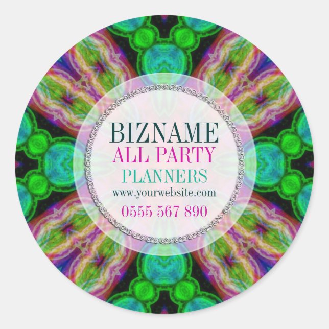 Bright Fun & Colourful Business Product Sticker (Front)