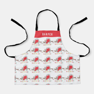 Bright fun colourful sloth Christmas holiday Apron