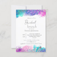Bright Fun Mermaid Ink Glitter Bridal Brunch