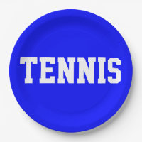 Bright Fun Royal Blue Athletic White TENNIS Text