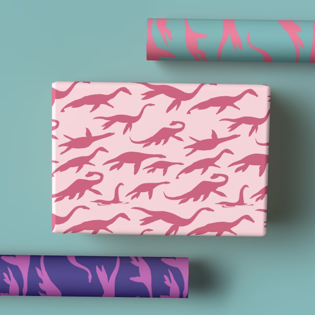 Bright & Fun Trendy Modern Loch Ness Monster Wrapping Paper Sheet (Creator Uploaded)