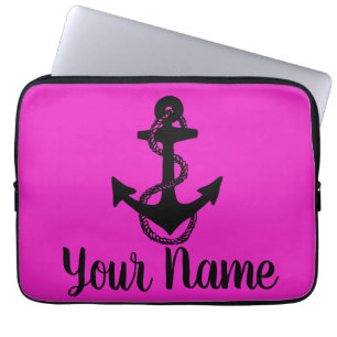 bright fun with YOUR NAME + ANCHOR   Laptop Sleeve