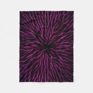 Bright Funky Hot Pink Firecracker Abstract Fleece Blanket