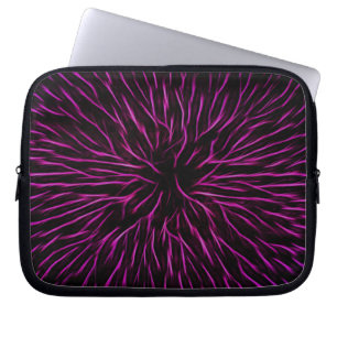Bright Funky Hot Pink Firecracker Abstract Laptop Sleeve